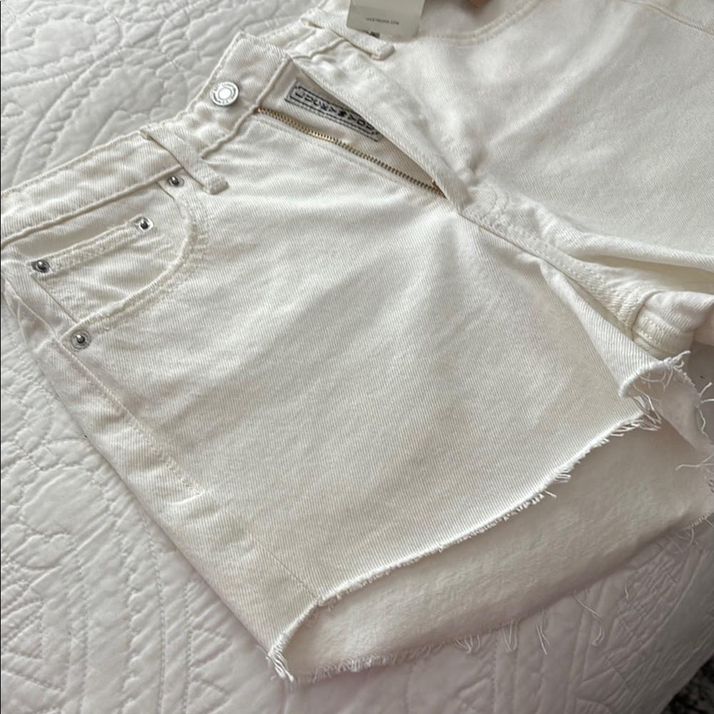 Lucky Brand, White Denim Jean Shorts, 27
